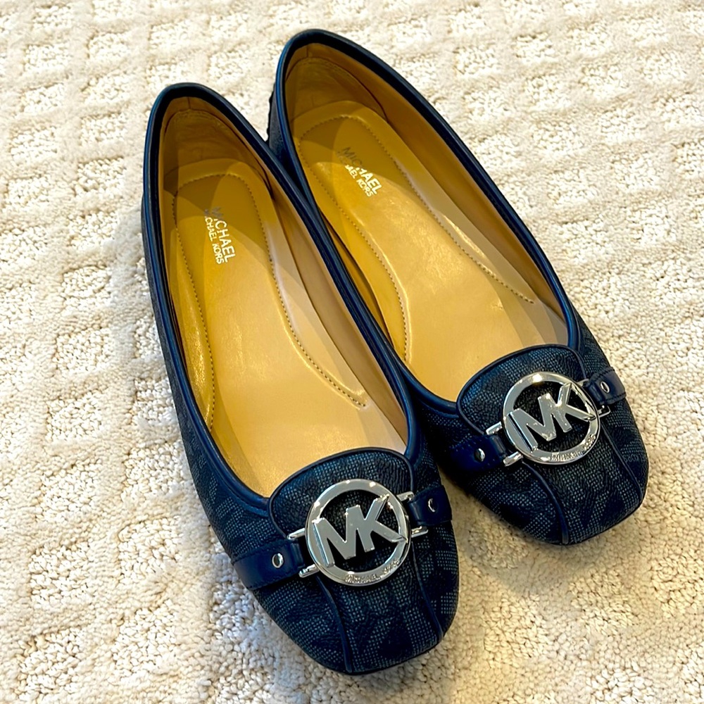 Blue monogram MICHAEL Michael Kors flats